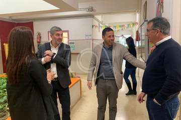 El senador nacionalista Fernando Clavijo durante la visita a Telde (Foto TA)